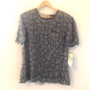 NWT Cote d’ Azur Beaded Top